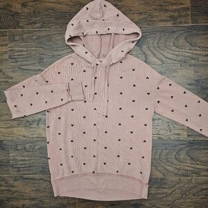 Disney Hoodie Womens‎ Small Junk Food Mickey Mouse Top Pullover Drawstring Pink